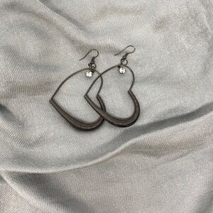 Heart-shaped Hoop Earrings